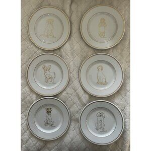 Guy Buffet FRANK McINTOSH HOME Eschenbach DOGS 6 Salad or Dessert 6" Plates